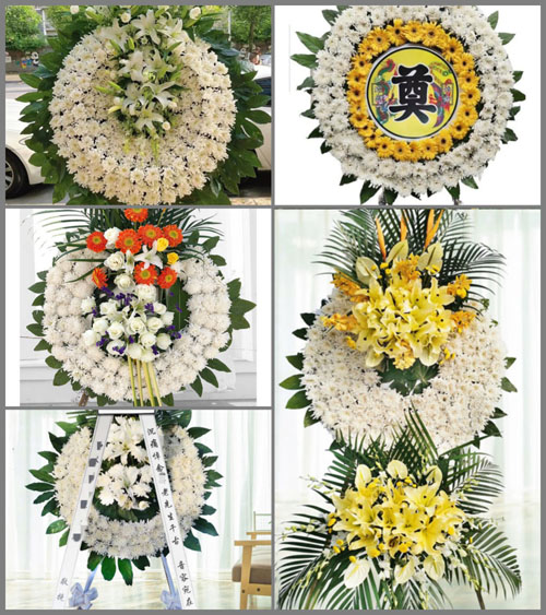 山东青岛平度市明村镇台头西村花圈速递
